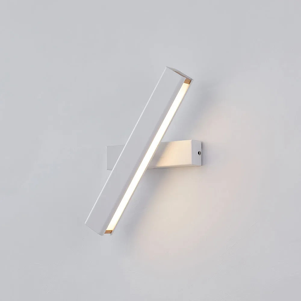 Orin Modern Rectangles Metal Rotatable Wall Lamp, Black/White
