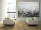 Abstract Textured Monochrome Strokes Oil Painting