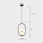 Arisha Modern Globe Metal/Glass Pendant Light, 3 Style