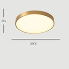 Arisha Nordic LED Gold Round Ceiling Light, Metal &