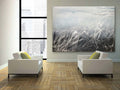 Abstract Textured Monochrome Strokes Oil Painting