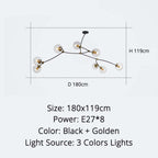 Valentina Minimalist Elegant Unique Branch Chandeliers, Living Room