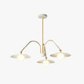 Arisha Minimalist Blown Metal Pendant Light, White/Gold