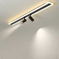 Aim Minimalist Double-linear Ceiling Light Spotlight, Black