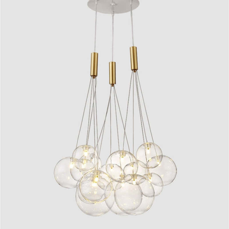Valentina Glass Globe Bubble Pendant Light LED Stary