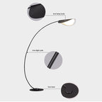 Edge Modern Arch Metal Floor Lamp, Black