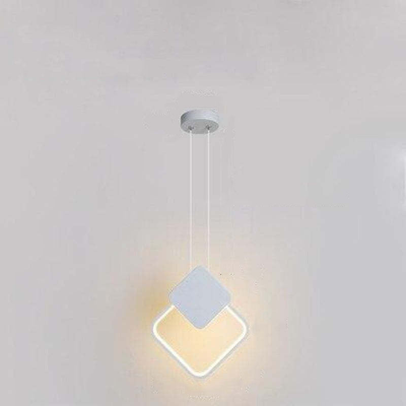 Doria Modern LED Pendant Light Black/White Metal Living Room