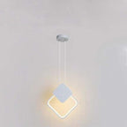 Doria Modern LED Pendant Light Black/White Metal Living Room