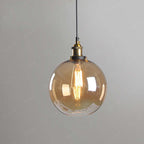 June Industrial Glass Pendant Light Clear/Amber/Smoke Grey