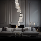 Kristy Industrial Chandelier Wave /Metal Gold Bedroom/Living Room