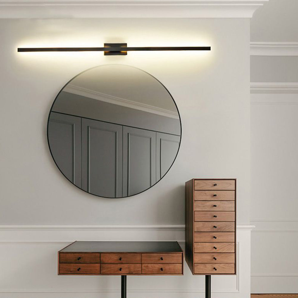 Arisha Minimalist Bar Black Metal Wall Lamp