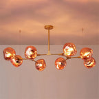 Arisha Modern Globe Lava 3 Pendant Light Fixture