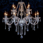 Silva Luxury Candlestick Clear Crystal Chandelier