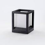 Ray Modern Rectangular Metal Outdoor Lamps, Black