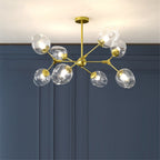 Valentina Modern Bubble Metal Pendant Light, Black/Gold