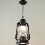 Silva Vintage Rustic Kerosene Pendant Light, 3 Color, 4 Style