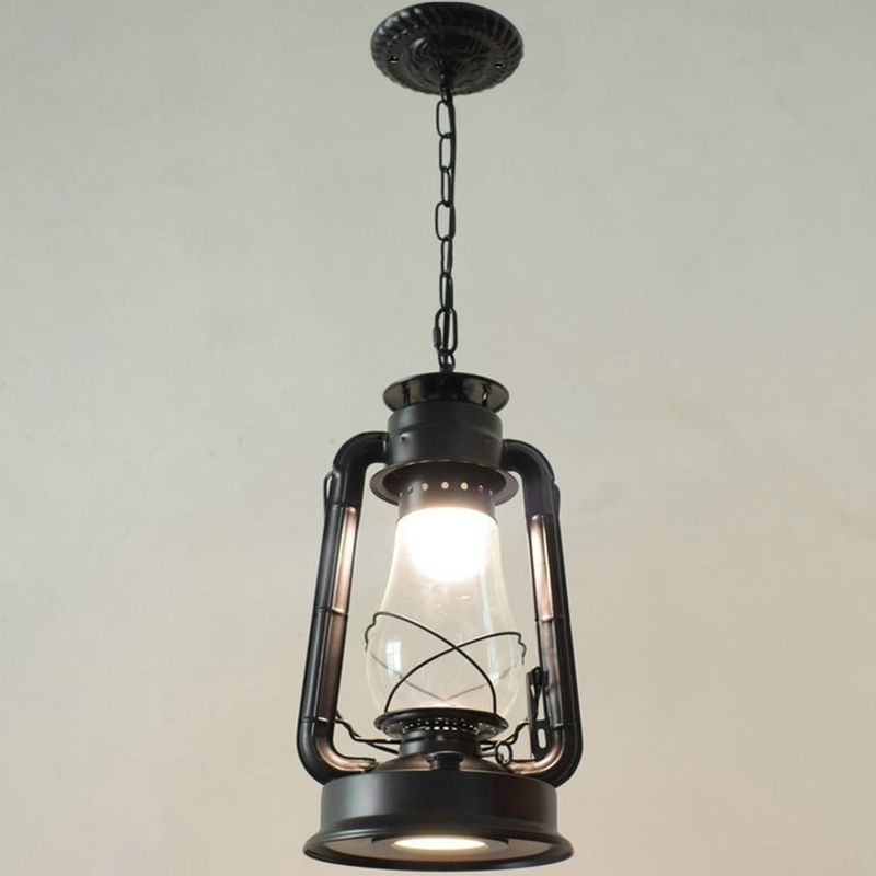 Silva Vintage Rustic Kerosene Pendant Light, 3 Color, 4 Style