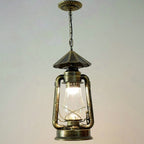 Silva Vintage Rustic Kerosene Pendant Light, 3 Color, 4 Style