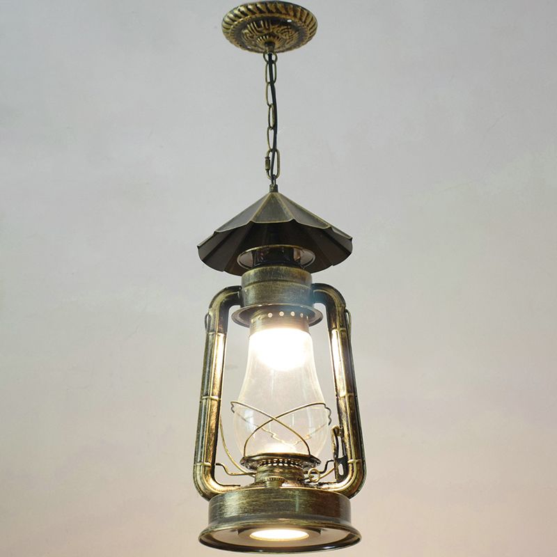 Silva Vintage Rustic Kerosene Pendant Light, 3 Color, 4 Style