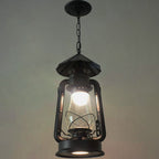 Silva Vintage Rustic Kerosene Pendant Light, 3 Color, 4 Style