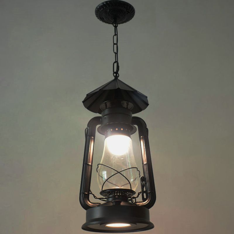 Silva Vintage Rustic Kerosene Pendant Light, 3 Color, 4 Style