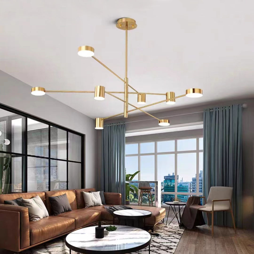 Arisha Pendant Light Branch Industrial Black/Gold, Bedroom