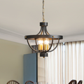 Silva Vintage LED Pendant Light Matte Black Metal Dining Room