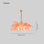 O'Moore Nordic Luxury Pendant Light, Brass/Feather