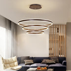 Arisha Moderne Minimaliste Coffee LED Pendant Light, 3 Ring