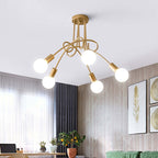 Arisha Modern Linear Curve Metal Ceiling Light, Dining Room/Living Room