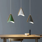 Valentina Modern Cone Pendant Light, Wood/Metal