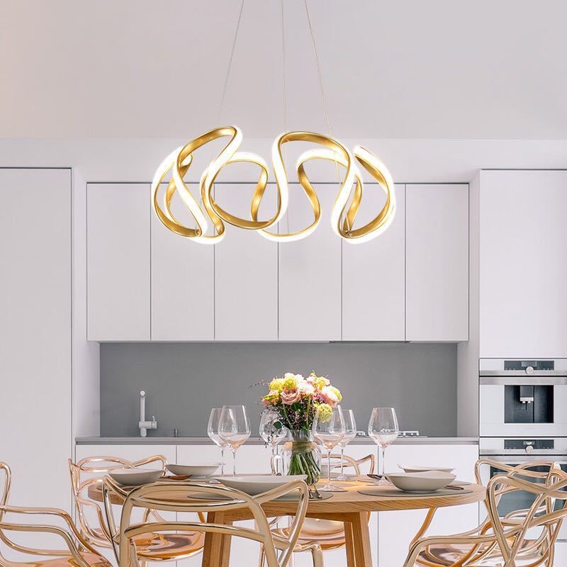 Clyra Modern Irregular Flower Pendant Light, 3 Colors