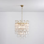 Aurora Chandelier Murano Glass Floral Cascade