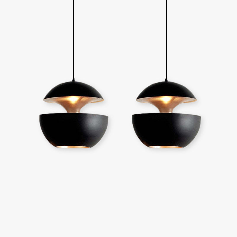 Arisha Metal Modern Pendant Light, Black / White