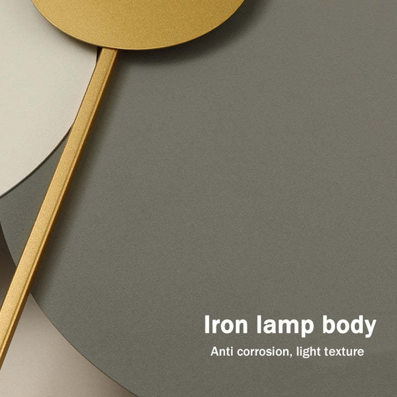 Arisha Modern Clock Metal Painted Wall Light LED Light Bedroom