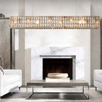 Kristy Rectangular Luxury Crystal Chandelier, 2 Colour
