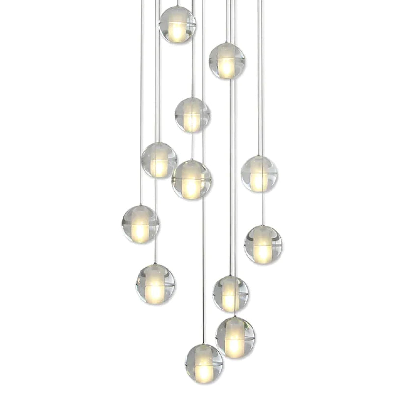 Valentina Modern Multi Clean Globe Pendant Light, Foyer