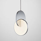 Arisha Pendant Light, Disc, Gold/Silver