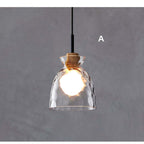 Arisha Minimalist Geometric Glass Pendant Light, Dining Room