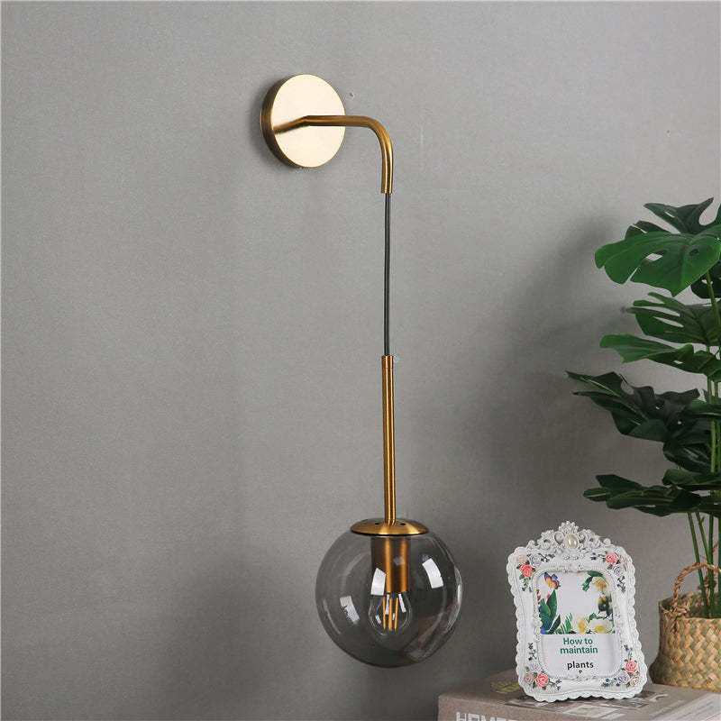 Valentina  Glass Ball Nordic LED Wall Reading Lamp Single Head
