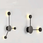 Arisha Modern Nordic Chessboard Metal Wall Lamp, Black