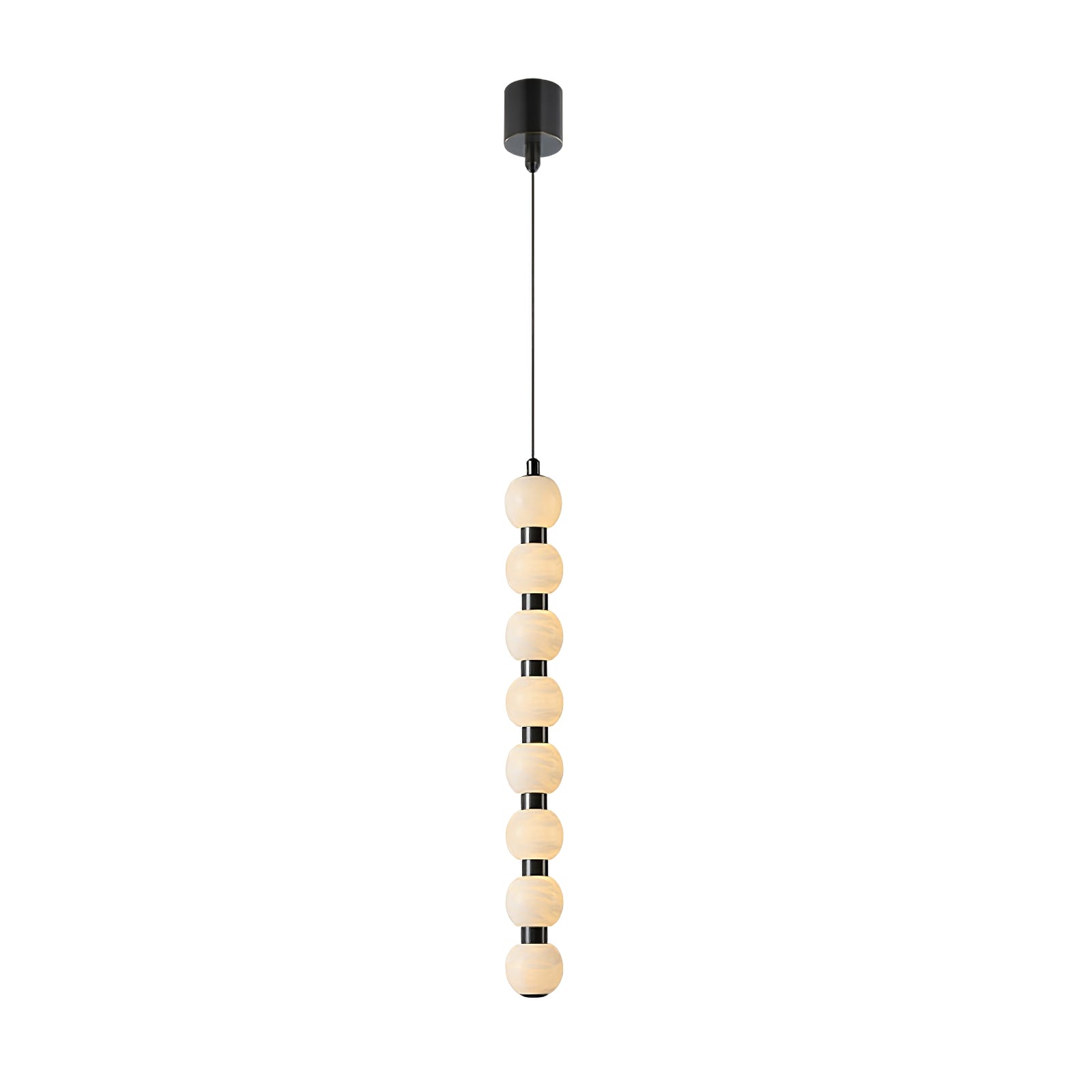 Lyra Modern Alabaster Pendant Light Staircase