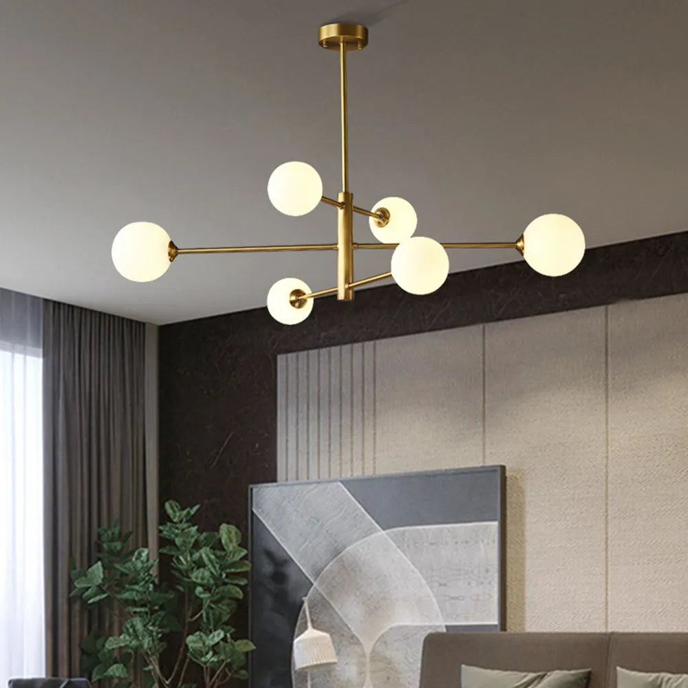 Valentina Modern Glass Shade Pendant Light, Copper/Black