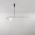 Arisha Minimalist Linear Mobile Pendant Light, Black
