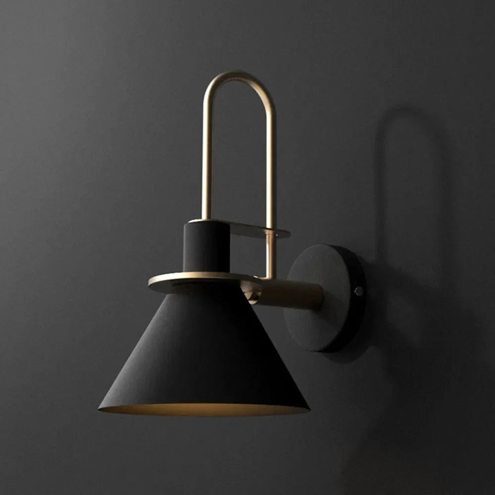 Valentina Vintage Horn Shape Metal Wall Lamp, Living room/Bedroom/Bathroom
