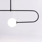 Arisha Minimalist Linear Mobile Pendant Light, Black