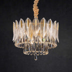Arisha Luxury Feather Crystal Chandelier, Living Room