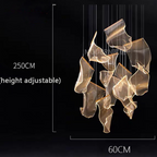 Arisha Luxury Artistic Chandelier, Gold