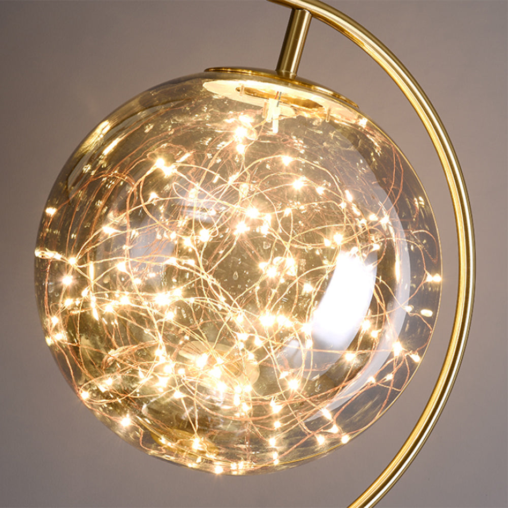Kady Modern Starry Globe Glass Floor Lamp, Gold