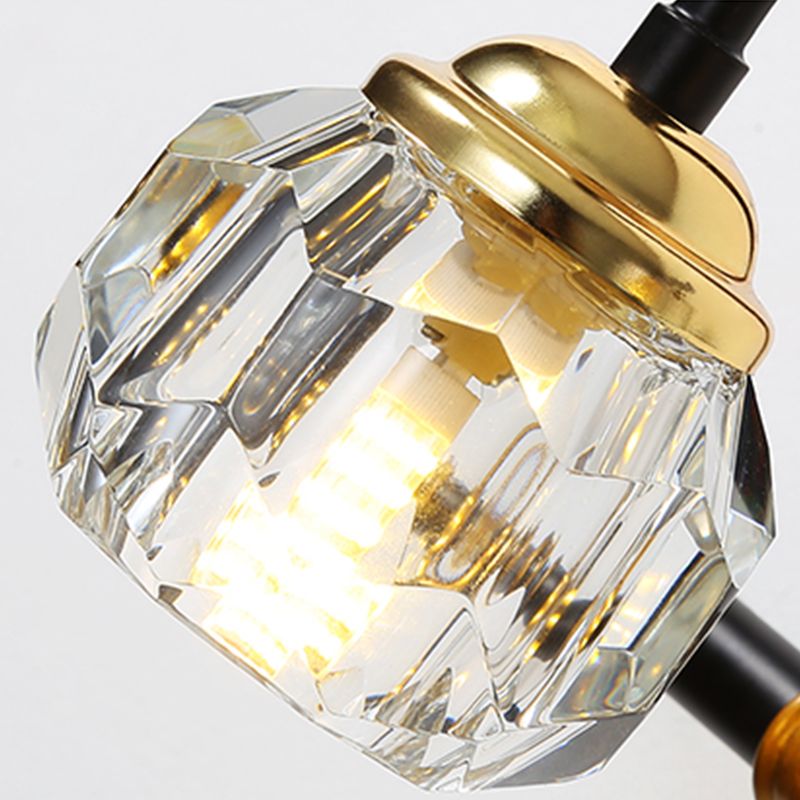 Kristy Vintage Crystal Globe Vanity Wall Lamp, Black, Bathroom